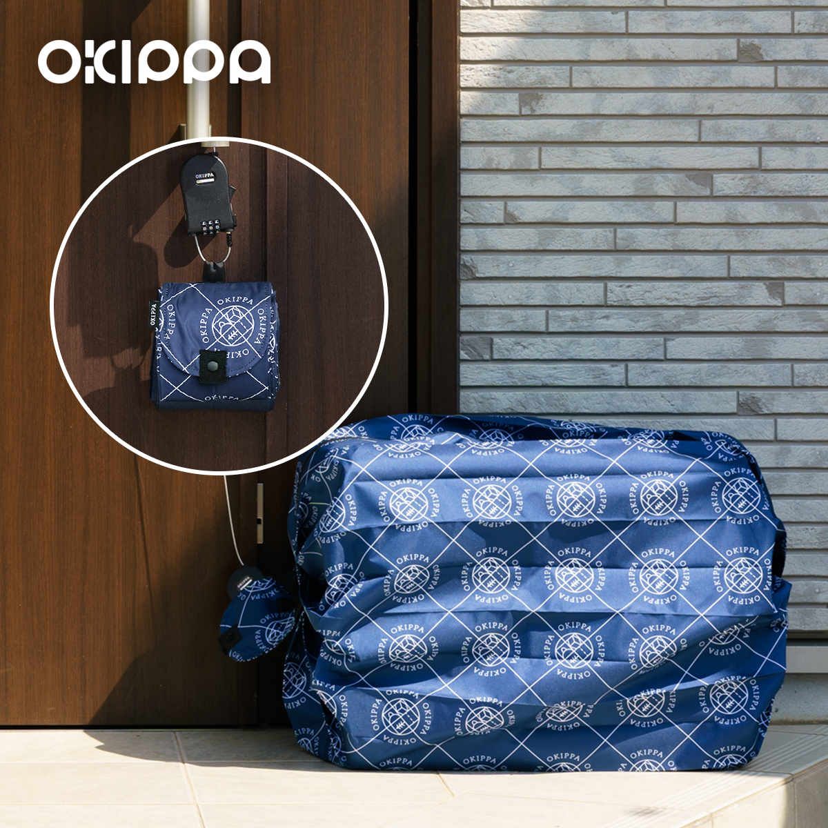 置き配バッグOKIPPA(オキッパ柄 / ネイビー) – OKIPPA公式オンライン 置き配バッグOKIPPA(オキッパ柄 / ネイビー) – OKIPPA公式オンライン